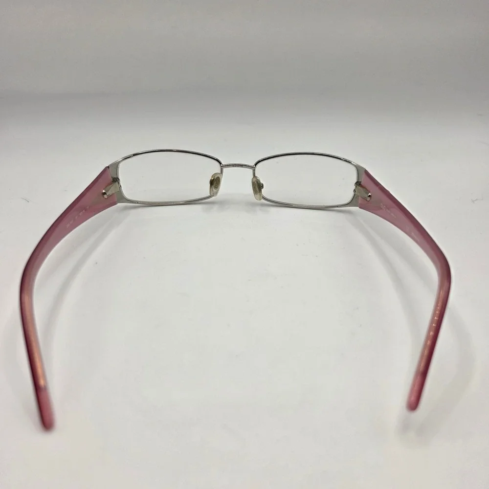 D&G Dolce & Gabbana 5037 101 Silver Pink‎ Rectangular Frames 52-16-135 Y2K Vtg
